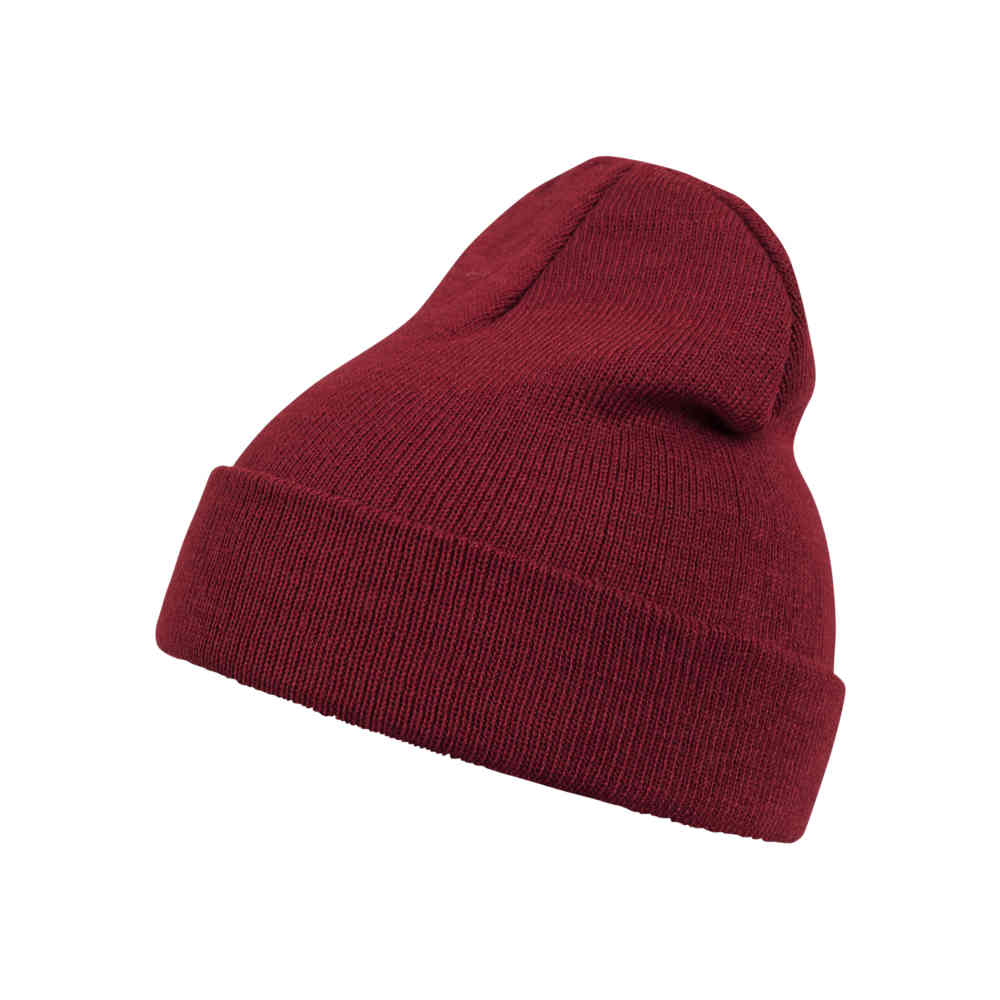 MSTRDS - Beanie Basic Flap maroon one size Beanie Muts - Rood